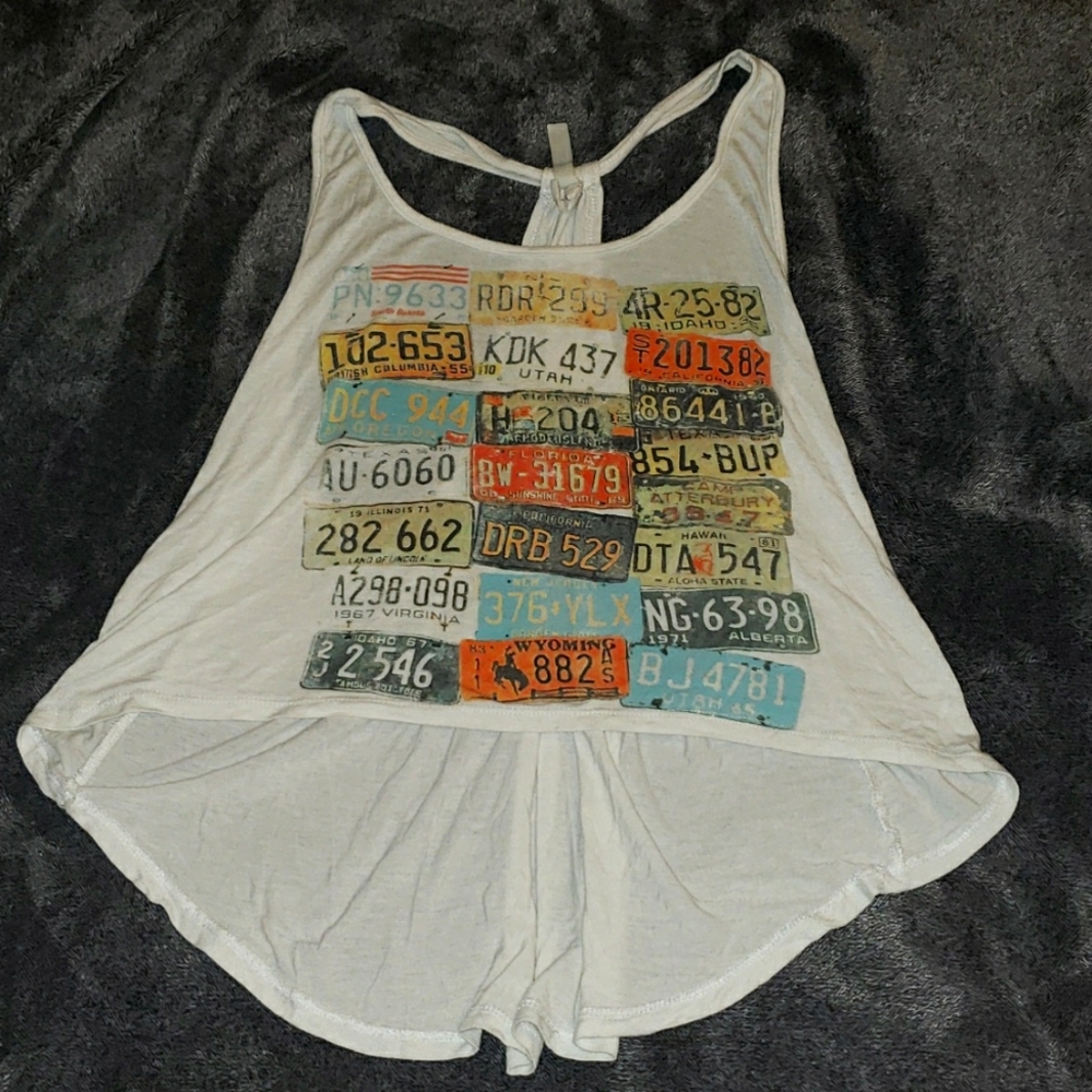 Racerback Distressed High-low Tank - Medium